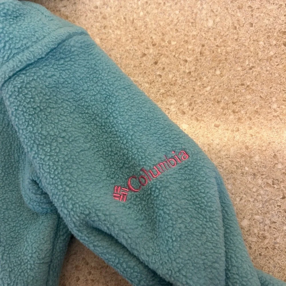 Columbia Blue Tea Heart‎ Fleece Baby Full Zip Jacket
